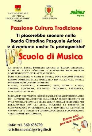 TAGGIA Banda  Pasquale Anfossi Corsi di Strumento