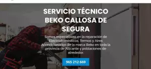 Servicio Técnico Beko Callosa de Segura 965217105