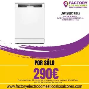 LAVAVAJILLAS MIDEA 12 CUBIERTOS BLANCO