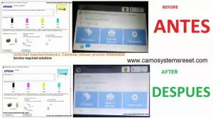 Reset de errores 0014BD 00000004 00000008  epson F57