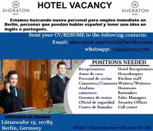 Se necesitan nuevos empleados para el hotel.