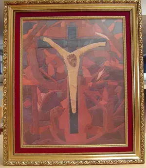 CRISTO SOBRE VIDRIERA