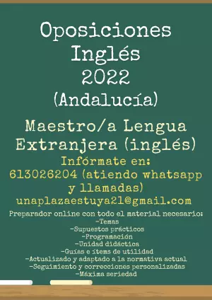 PREPARADOR OPOSICIONES MAESTRO/A INGLÉS