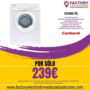 SECADORA EVACUACIÓN CORBERÓ 7KG