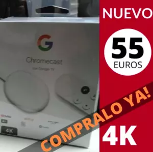 chromecast nuevo 4k con mando