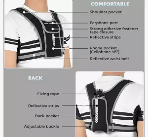 Riñonera para correr y chaleco de hidratación