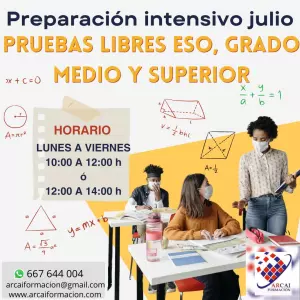 Preparacion intensivo Pruebas libres ESO, G.Medio y Superior