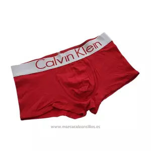 Boxer Calvin Klein Hombre Steel Blateado Rojo