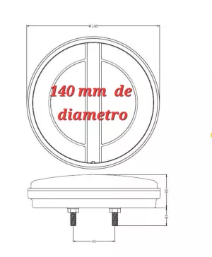 Piloto trasero LED redondo