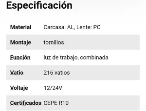 Barra/Panel de LED \"recto\"