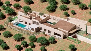 Large building plot and project in