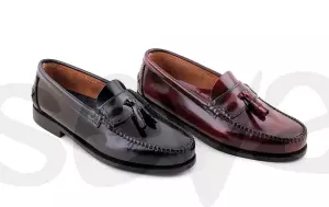ZAPATO CASTELLANO CON BORLAS MOCASÍN CABALLERO en piel SUELA