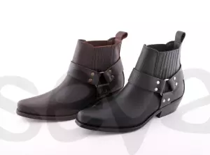 Botas media caña o botin cowboy hombre en piel 4709