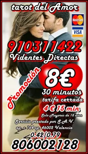 TAROT VISA CON VIDENCIA 3 EUROS 10 MINUTOS 910311422-8060021
