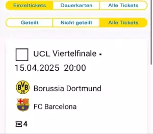 Entradas Dortmund vs Barcelona