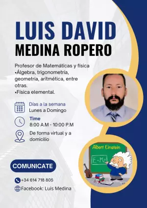 Clases a dimicilio de Matematicas, Fisica, Algebra, etc