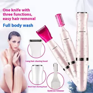 -in-1 Women\'s Electric Shaver – Facial, Body &amp; Bikini Trimme
