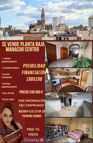 Se vende planta baja en manacor