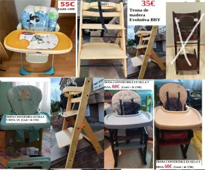TRONAS DESDE 30€ MADERA, EVOLUTIVAS, CONVERTIBLES ETC
