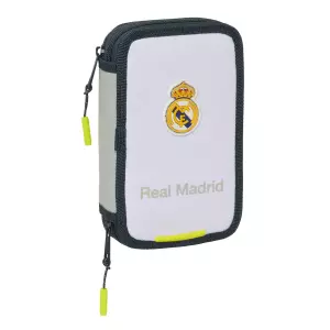 Estuche Escolar Real Madrid C.F. Blanco | Estuche Completo con Lápices,