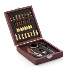 Set de Accesorios para Vino y Juego de Ajedrez InnovaGoods 2 en 1 – Rega