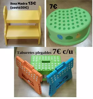 TABURETE ALZADOR REPOSA PIES DESDE 7€