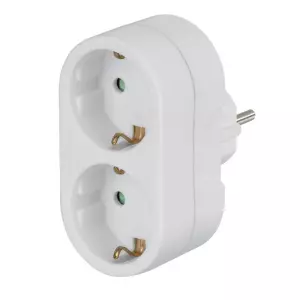 Ladrón de Enchufe Hama 00108876 Blanco 3680 W – Doble Conexión Segura