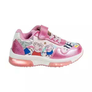 Zapatillas Deportivas Infantiles Peppa Pig con Luces LED en Color Rosa