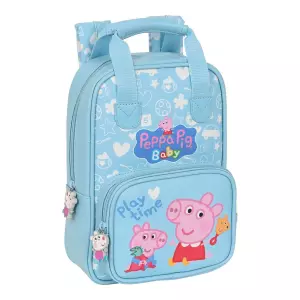 Mochila Infantil Peppa Pig Baby Azul Claro 20x28x8 cm con Hombreras