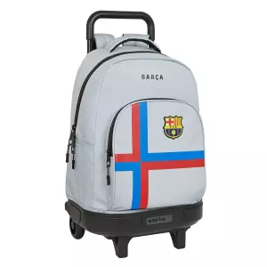 Mochila Escolar con Ruedas F.C. Barcelona Gris 33x45x22 cm – Infantil