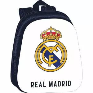 Mochila Escolar Real Madrid C.F. Blanco y Azul Marino 3D – Infantil