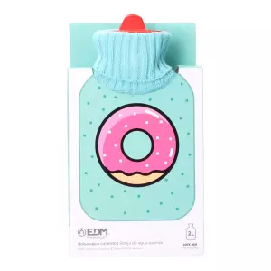 Bolsa de Agua Caliente EDM 76776 Celeste de Lana 2L – Alivio Térmico