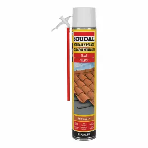 Espuma de Poliuretano Soudal para Tejado Rojo 750 ml Resistente
