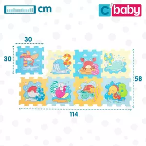 Alfombra de Juego Colorbaby Marino EVA – Puzzle Didáctico de 8 Piezas