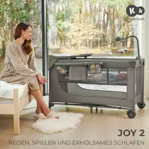 Cuna de Bebé Kinderkraft KLJOY02BEG000AC Plegable, Multifuncional