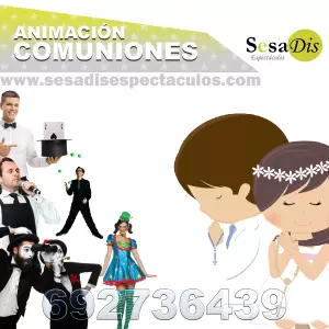 Animación para comuniones. Animadores