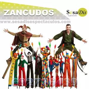 Zancudos. Espectáculos con zancos