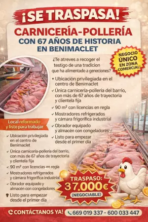 Se Traspasa Carnicería-Pollería  en Benimaclet