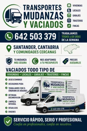 Mudanzas Porte, limpiezas vaciadas