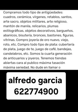 Compro antigüedades, joyeria y objetos de plata