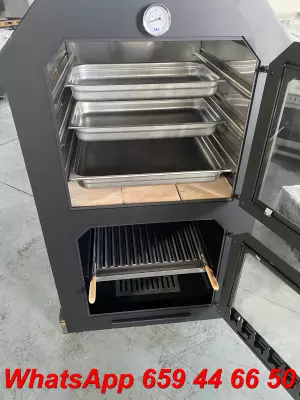 6-B ESTUFA DE LEÑA GRANDE CON HORNO Y BARBACOA