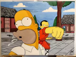 Lienzo HOMER-HOMERO, 100% ÓLEO a mano 100x73 cm