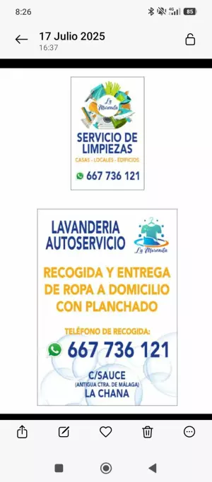 Lavandería con recogida de ropa empresa de limpieza
