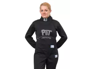 Chaqueta de esgrima 350N CE Mujer color negro PBT
