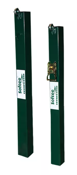 JUEGO POSTES DE PADEL FIJOS CUADRADOS 80X 80 MM
