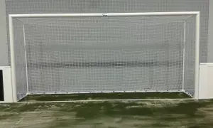 JUEGO PORTERIAS FUTBOL INDOOR ALUMINIO TRASLADABLES TUBO 90 MM