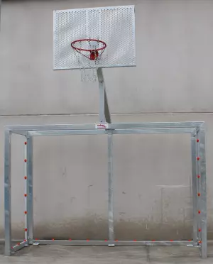 JUEGO PORTERIAS GALVANIZADAS F.SALA/BALONMANO - CANASTA BASKET DOS UNIDADES