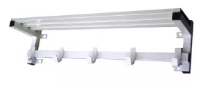 PERCHERO CON ESTANTE SUPERIOR ANTIVANDALICO DE 1 METRO#