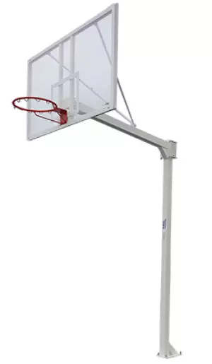 JUEGO CANASTAS BALONCESTO DELUXE MONOTUBO FIJAS CON BASE PARA ANCLAJE -SIN TABLERO NI ARO-