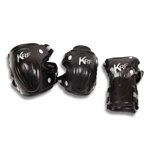 SET HIGHT FIBRA COOLMAX BLACK/GREY PATINES